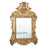 Fine and Monumental Italian Baroque Giltwood Mirror