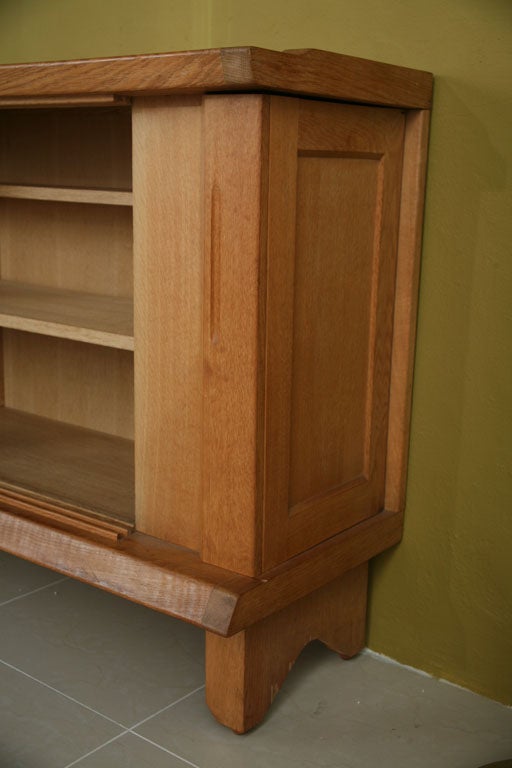 Fine Sycamore, Oak and Parcel Ebonized Credenza by Maurice Pre 1