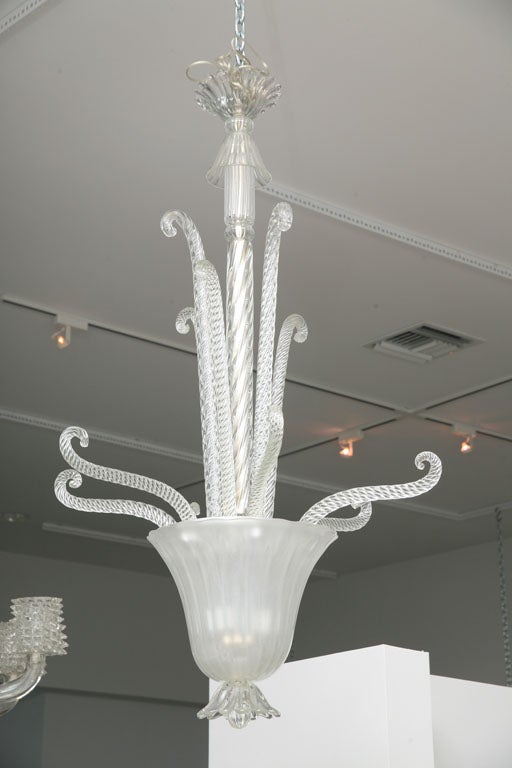 Vintage Murano Glass Light Fixture by Barovier