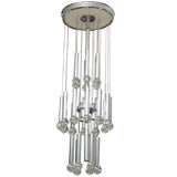 Mod Chrome and Glass Ball Light  Fixture