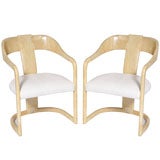 Four Goat Skin Karl Springer Chairs