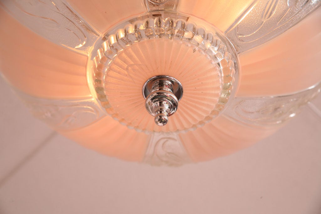 Mid-20th Century FRENCH DECO Chandelier Pink , MOVING SALE, DRASTIC REDUCTION!from$1600 to $750