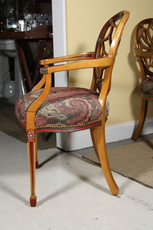 Mid-20th Century Pair Spider Back Chairs