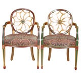 Pair Spider Back Chairs