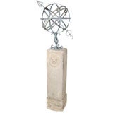 RARE Bronze Armillary Sphere Garden Ornament Pedestal