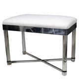 Hollywood Regency Lucite Small Bench