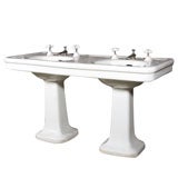 Double Bowl Double Pedestal