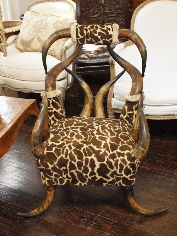 Unknown 19th Century., Horn Chair. For Sale