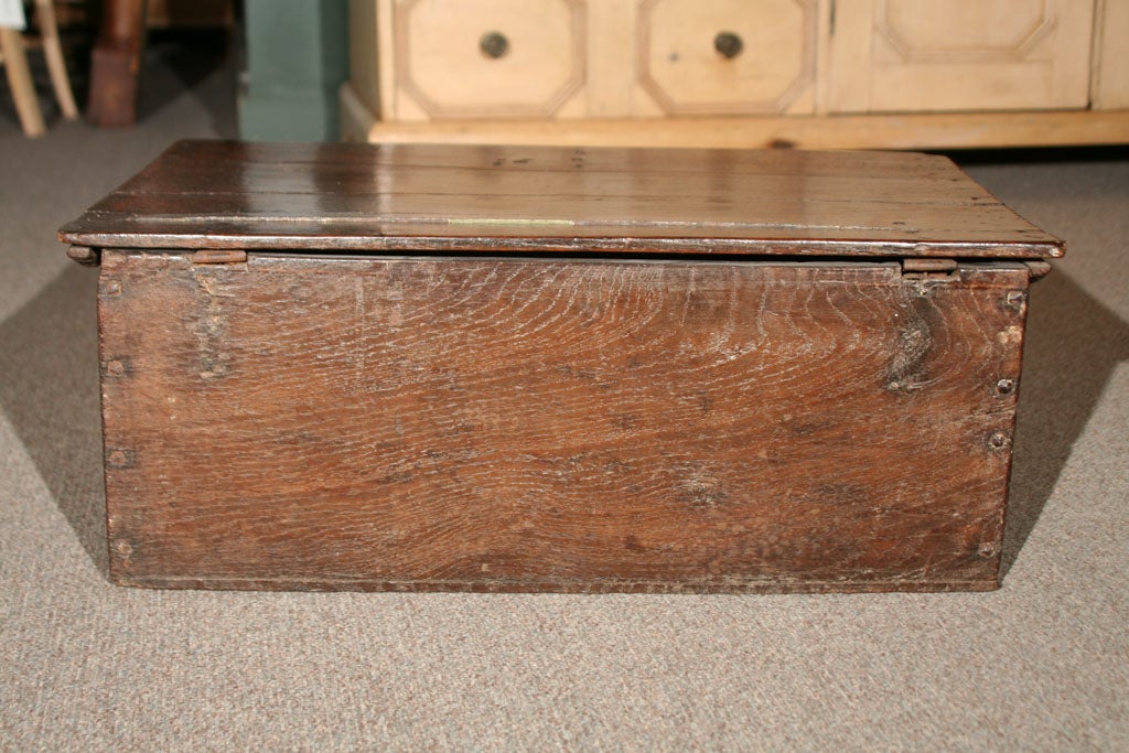 18th Century and Earlier Oak Bible Box For Sale