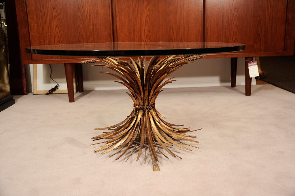 Italian Hollywood Regency Style Sheaf of Wheat Coffee Table 1