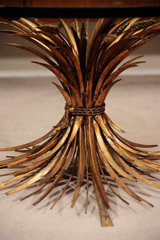 Italian Hollywood Regency Style Sheaf of Wheat Coffee Table 2