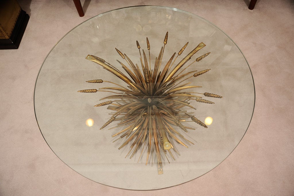 Italian Hollywood Regency Style Sheaf of Wheat Coffee Table 4