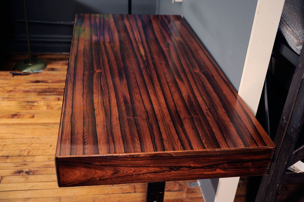 American Mid-Century Rosewood Campaign Desk