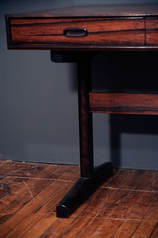 Mid-Century Rosewood Campaign Desk 2