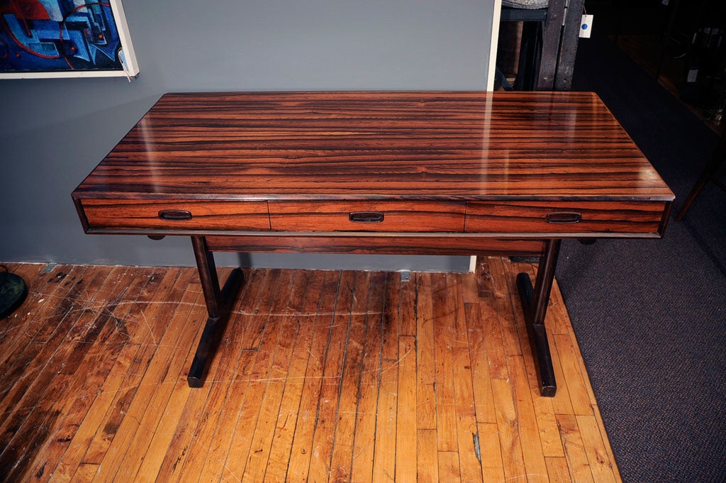 Mid-Century Rosewood Campaign Desk 3