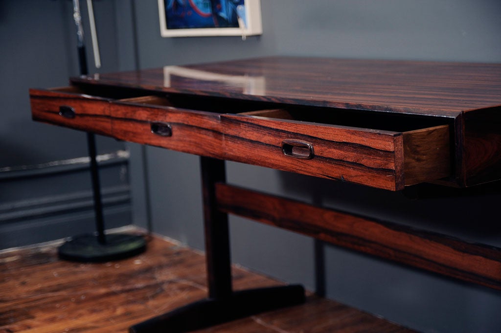 Mid-Century Rosewood Campaign Desk 4