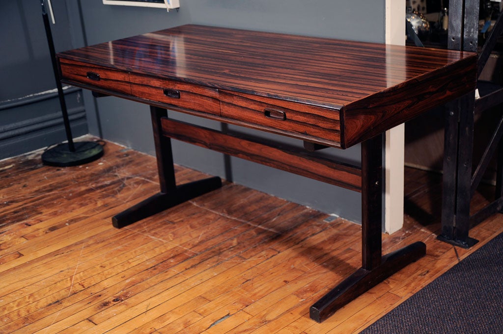Mid-Century Rosewood Campaign Desk 6