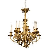 French D'ore Bronze Chandelier