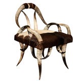 Horn and Cowhide Armchair