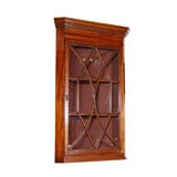 Antique Mahogany Glazed Astragal Hanging Corner Cupboard