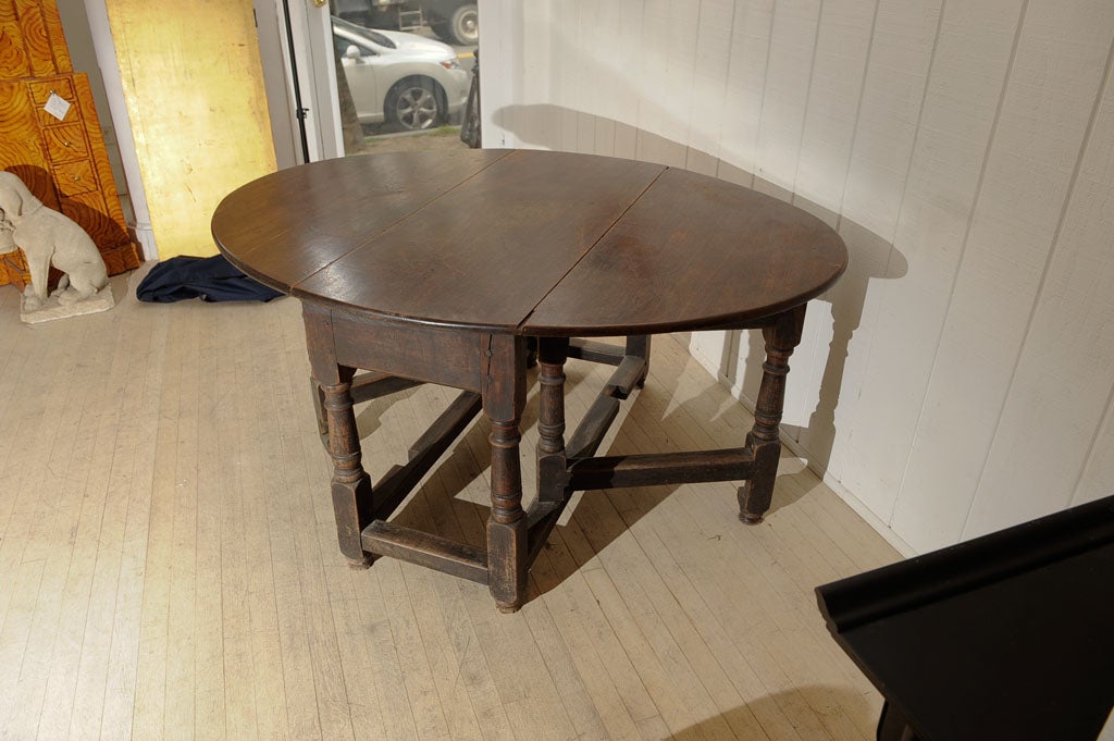 Late 17th/ Early 18th C. English Walnut Gate Leg Table
