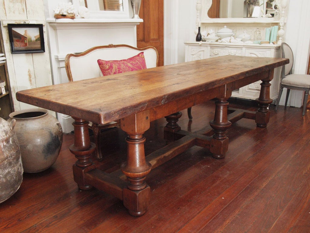 Antique French Harvest or Library Table (10 ft. long) at 1stDibs