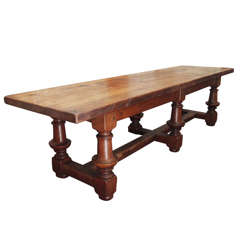 Antique French Harvest or Library Table (10 ft. long) at 1stDibs
