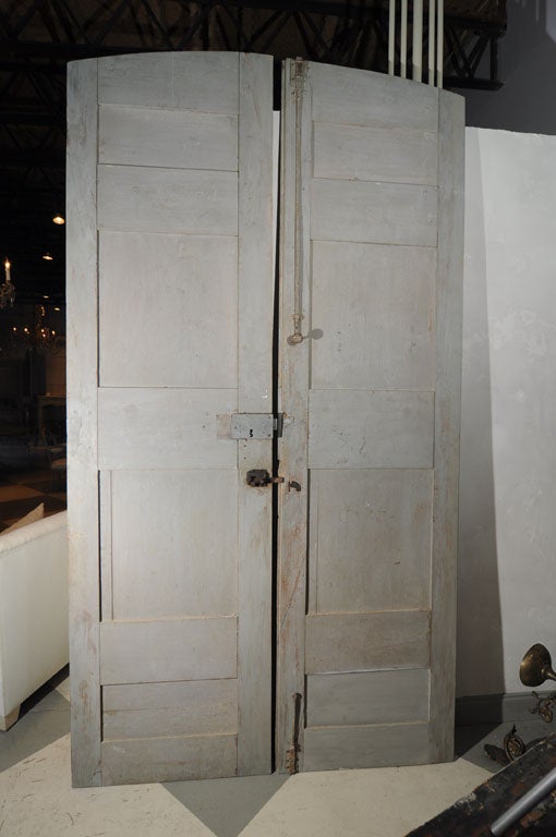 Very grand pair of pained doors with original hardware, finish is beautiful, from the Provence region of France.
