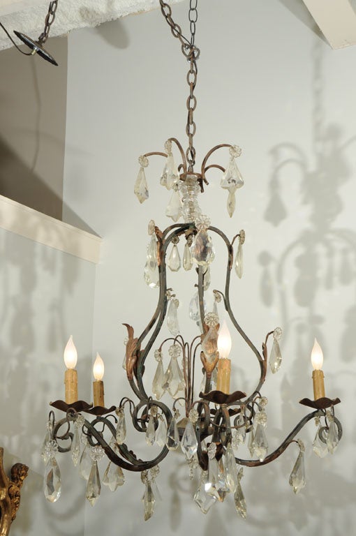 Crystal & Iron Chandelier