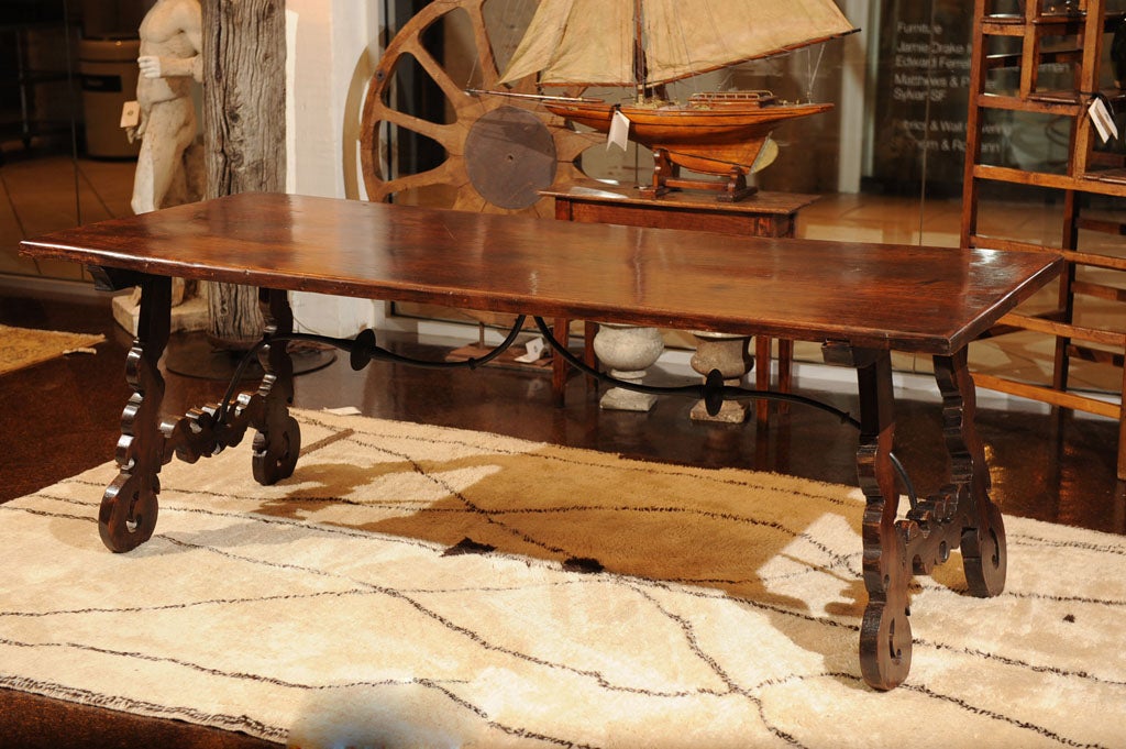 Spanish Baroque Period  Walnut Trestle Table