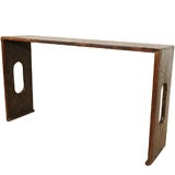 Console Table with Crackled Lacquer Finish