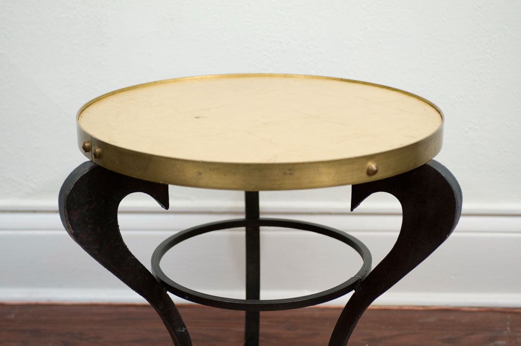 American 20th Century Metal and Brass Occasional Table