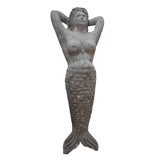 Hand Carved Wooden Mermaid