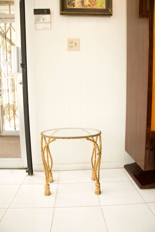 Italian Gilded Rope and Tassel Table