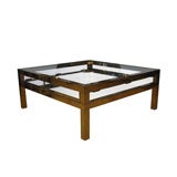 Brass Coffee Table with Glass Top