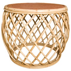Bamboo and Rattan Drum Table