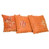 Group of Phulkari Textile Pillows