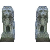Rare Limestone Lions
