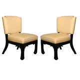 Four Lacquered 'Chinese Modern' Chairs Attrib. to James Mont