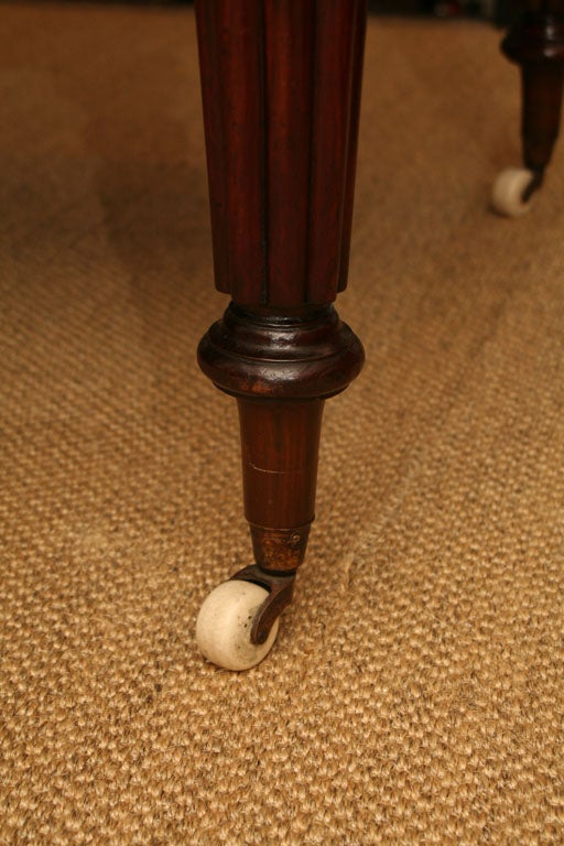 Brass William IV Mahogany Extending Dining Table