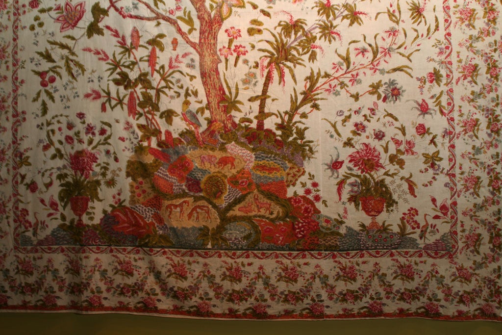 18th Century Rare Italian Mezzaro Featuring the 'Tree of Life' and Made by Speich or Testor