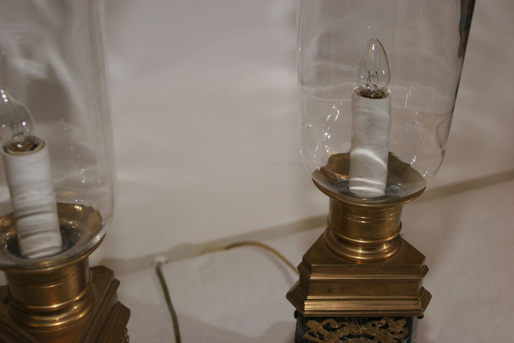 Glass A PAIR OF EMPIRE STYLE PHOTOPHORES. FRENCH, CIRCA 1920 For Sale