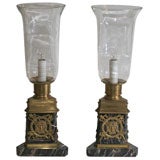 A PAIR OF EMPIRE STYLE PHOTOPHORES. FRENCH, CIRCA 1920