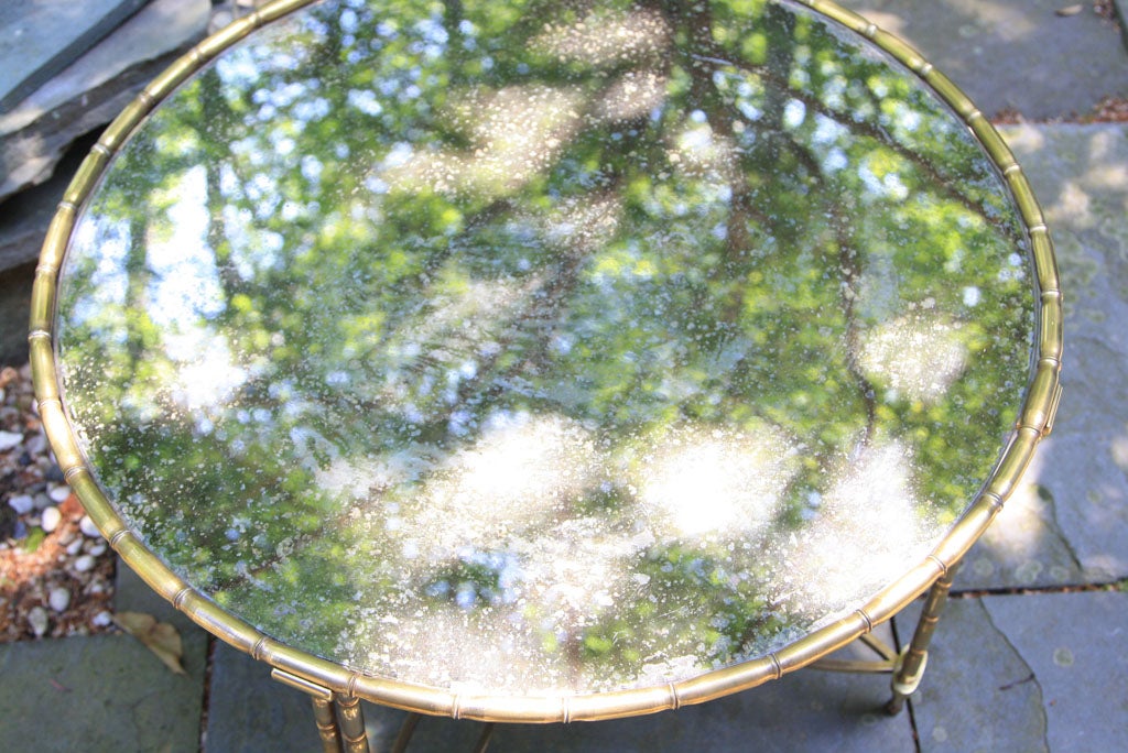 Mid-20th Century Brass Round Coffee Table