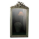 Antique Louis XVI Style Silvered 
Gilded  Wood Mirror
