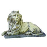 Composed Stone Reclining Lion