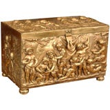 19th bronze dore large table box