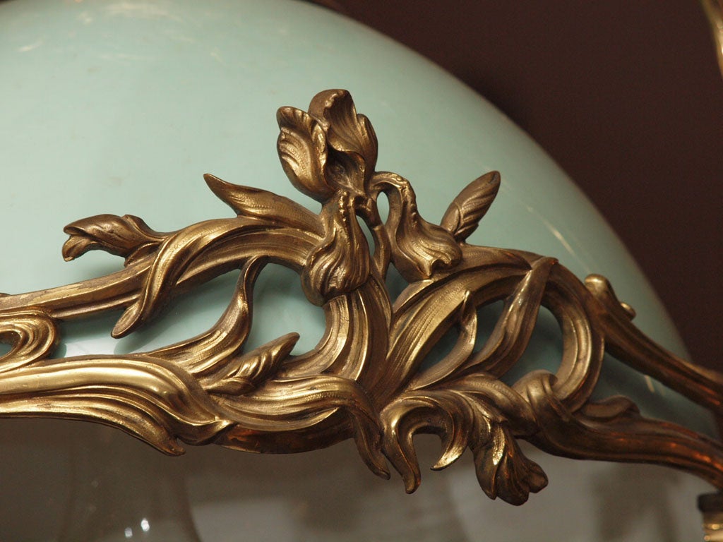 Bronze Antique French Oil Lamp Chandelier