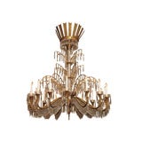 Louis XVI Gold Bronze and Baccarat Crystal Chandelier