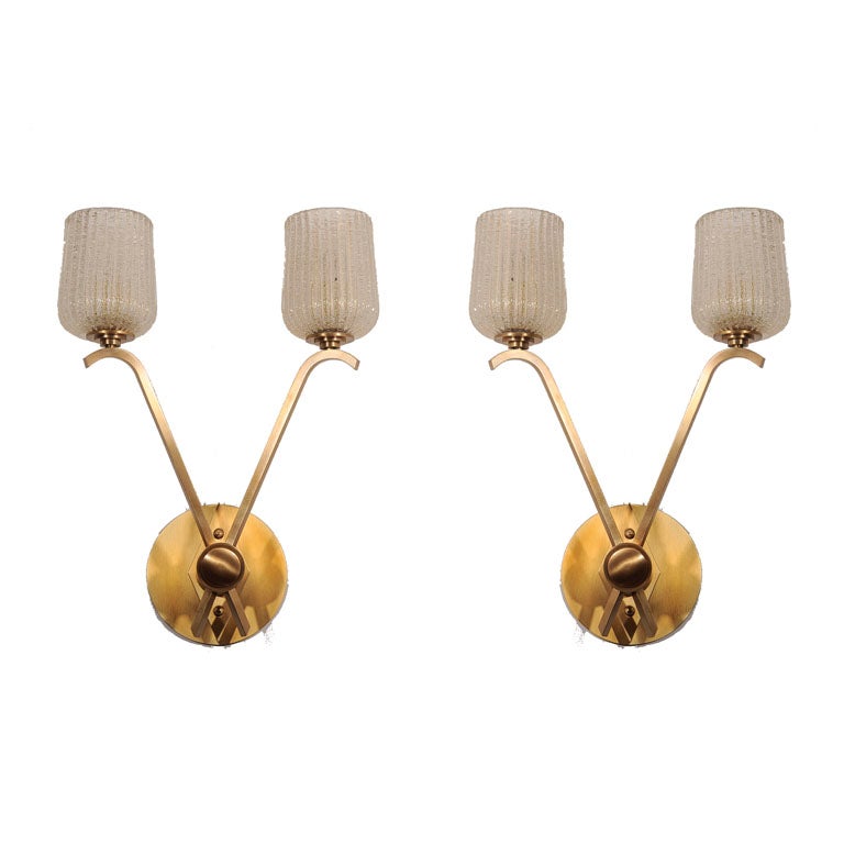 Pair of  Sconces by Jules Leleu